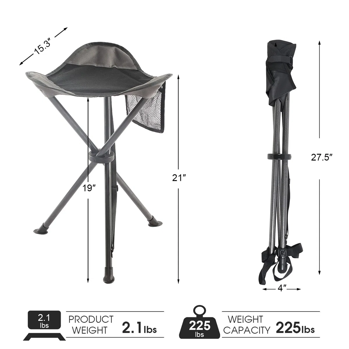 Portal Tabouret pliant trépied camping