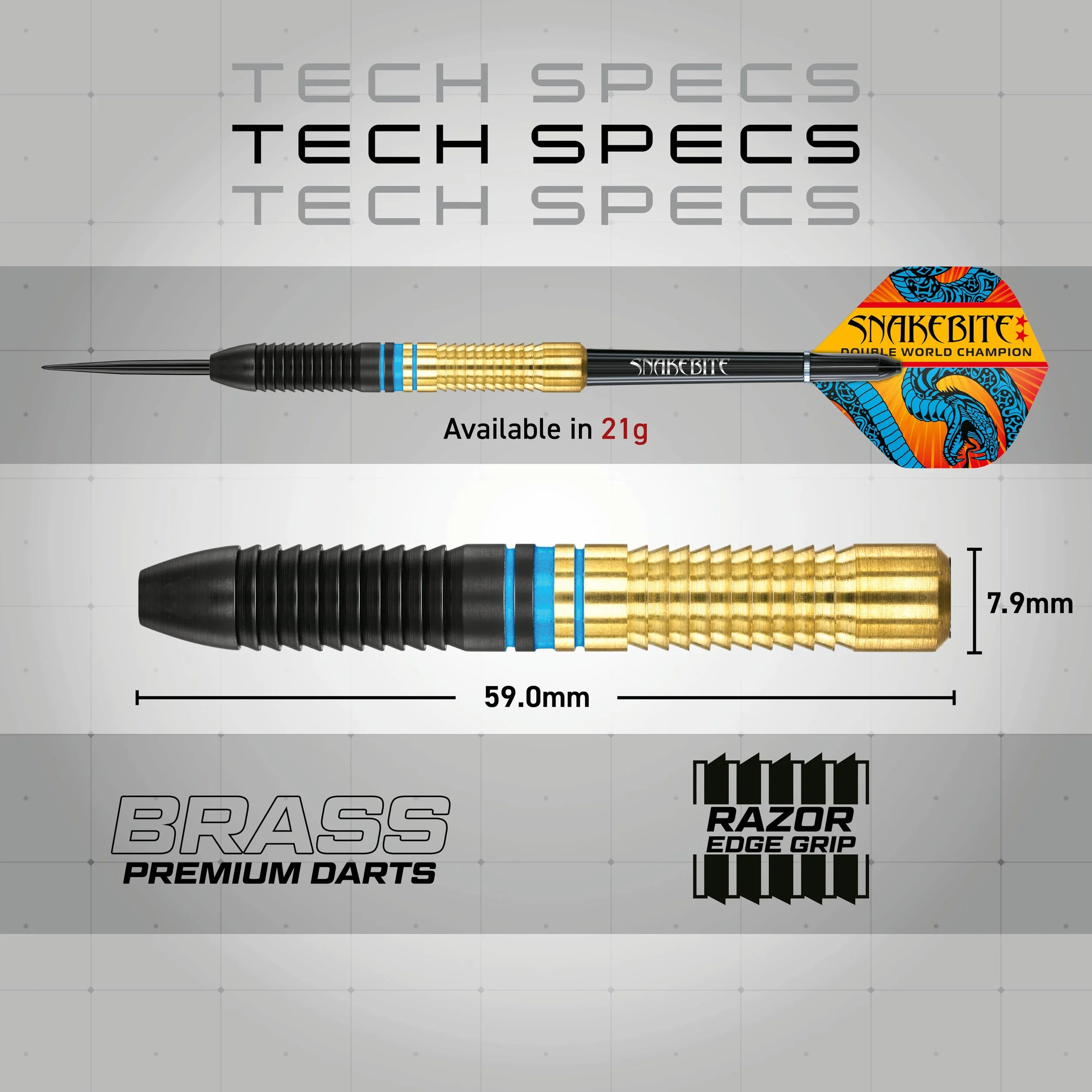 Red Dragon Darts Peter Wright « Snakebite » v Gerwyn Price 'Iceman' DWC Steel Tip Jeu de fléchettes en Laiton avec ailettes et tiges 21g | 22g fléchette