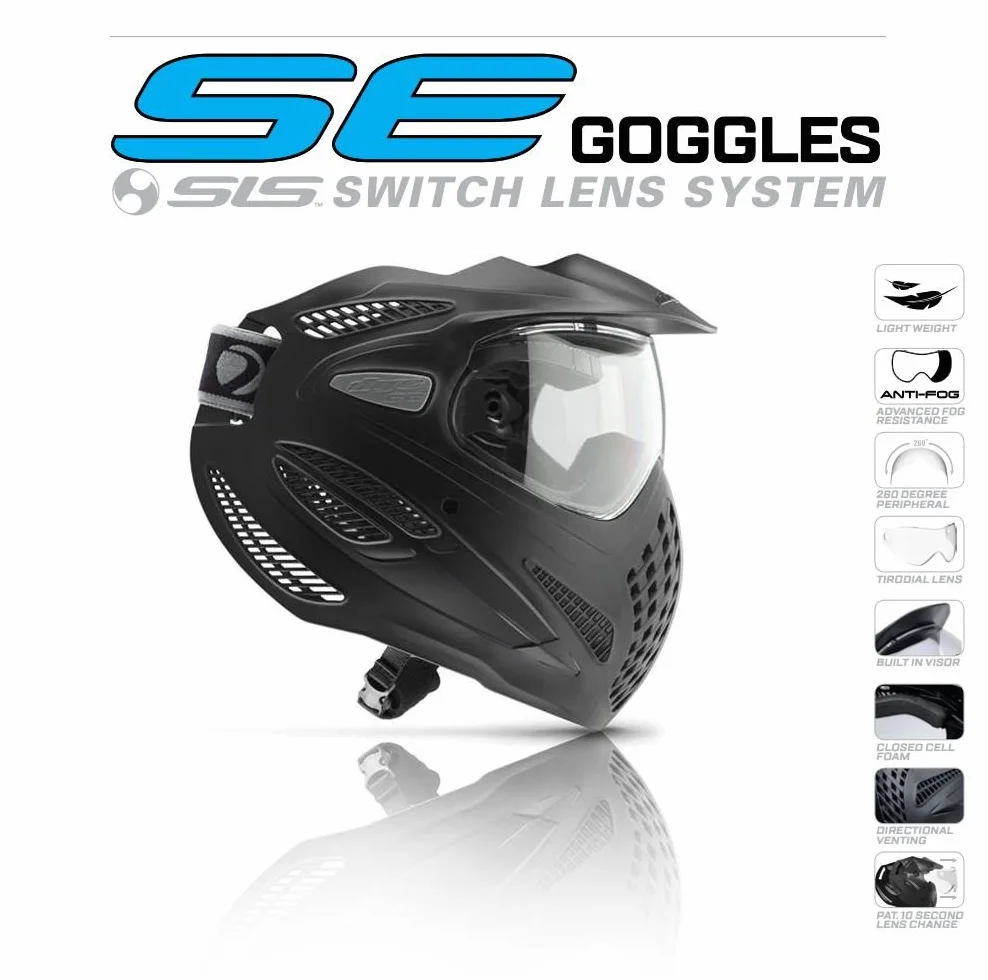 Dye 40050001 Casque de Paintball Noir