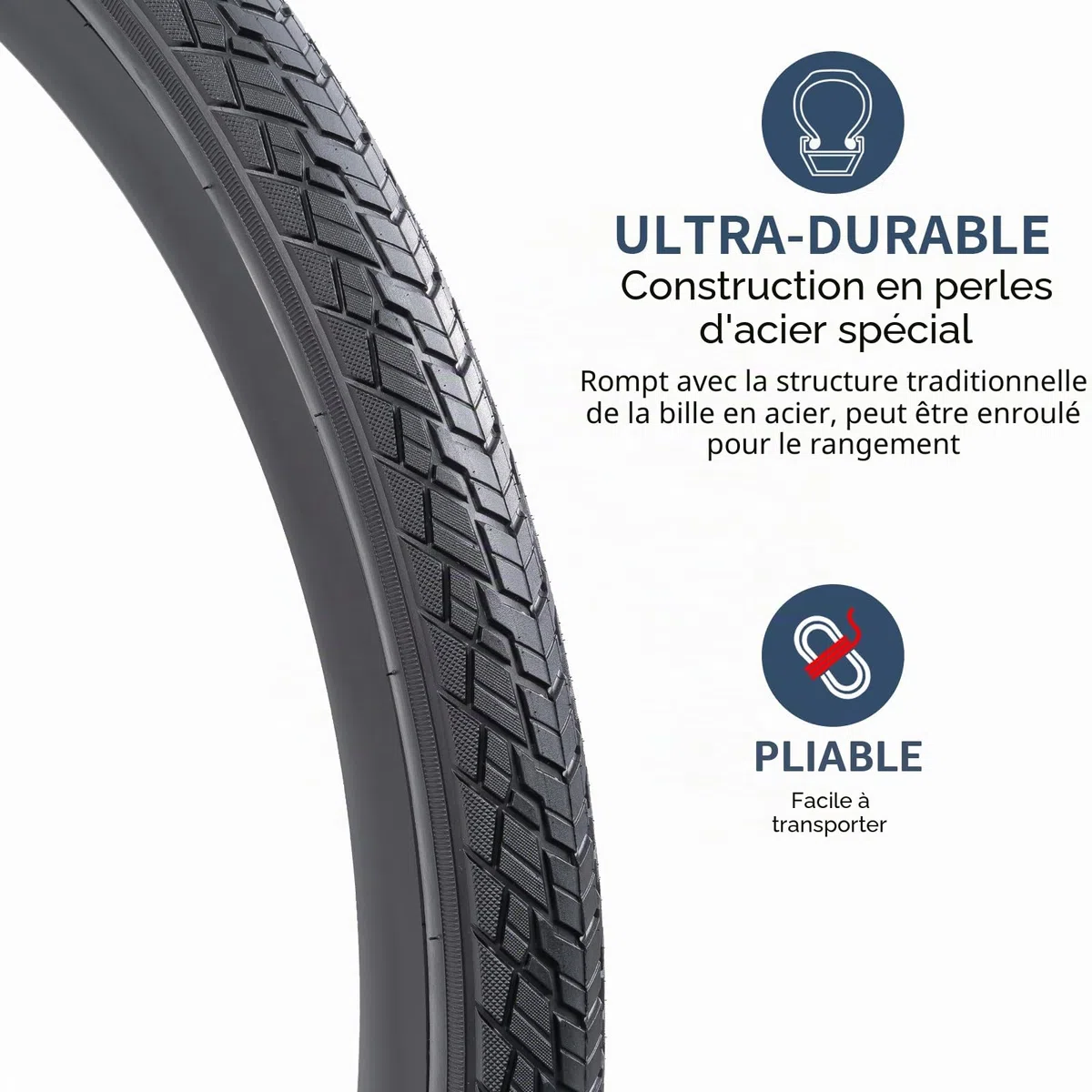2-PCS 700C Vélo pneus 700x45C 28x1.75 (47-622) and 700C Vélo Chambre à air with Compatible with 700x43C 700x45C 28x1.75 700x46C Vélo Bike pneus and Chambre à air (Y-1130)