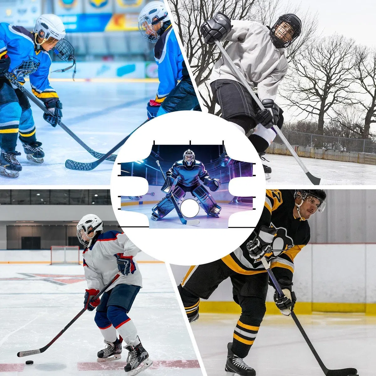 Générique Bâche de Hockey | Tapis d'Entraînement à | Équipement d'Entraînement de Hockey - Convient aux Filles Garçons et Adultes pour Utilisation en Intérieur sur Terrain Sol Extérieur