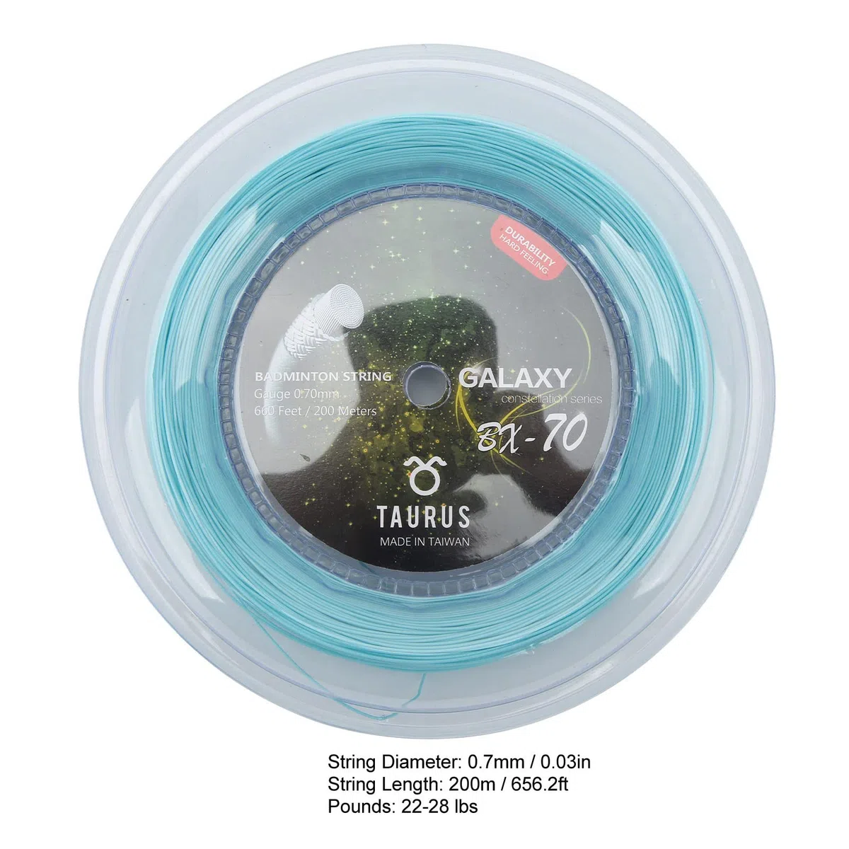 Buachois Corde de Raquette de Badminton, 200M Corde de Badminton élastique de 0,7mm de Durabilité Ligne de Badminton pour Raquettes de Badminton Volants