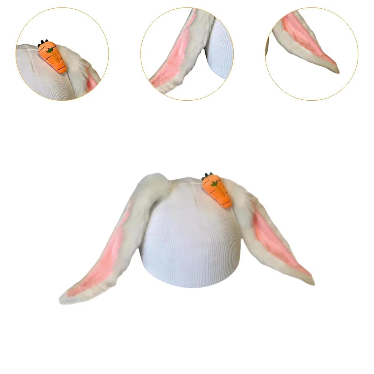Oshhni Housse de Casque de Ski avec Oreilles de Lapin Décoration de Casque de Ski Cadeau Adorable Décoration Amusante Garder au Chaud Accessoires