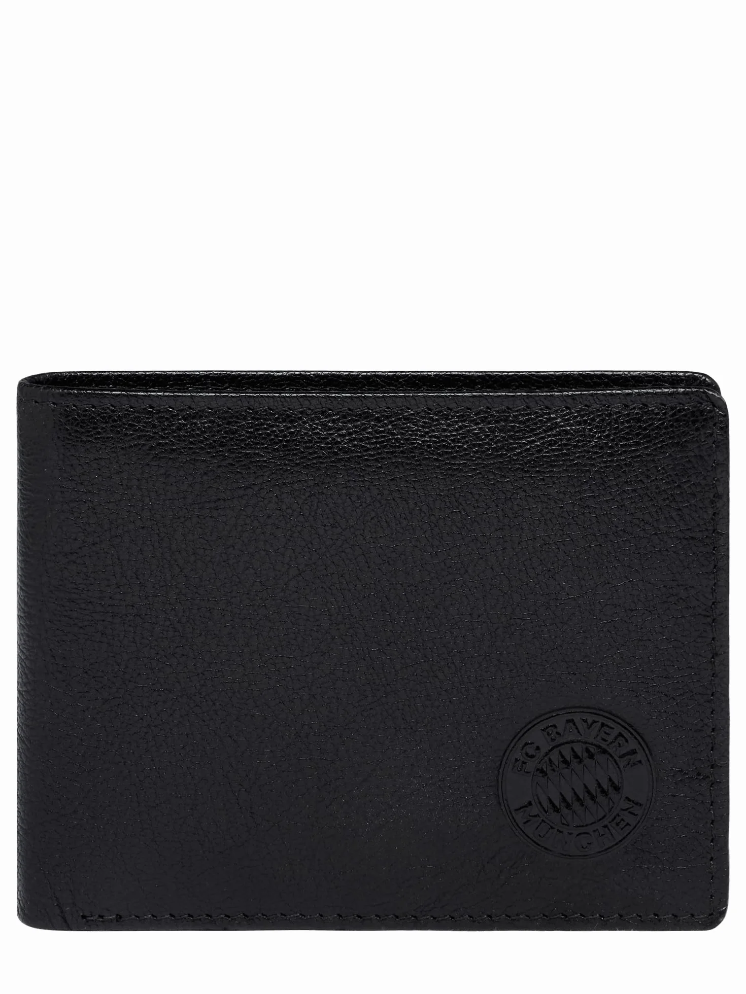 FC Bayern München Portefeuille compact en cuir Noir, Noir , Taille unique, Moderne