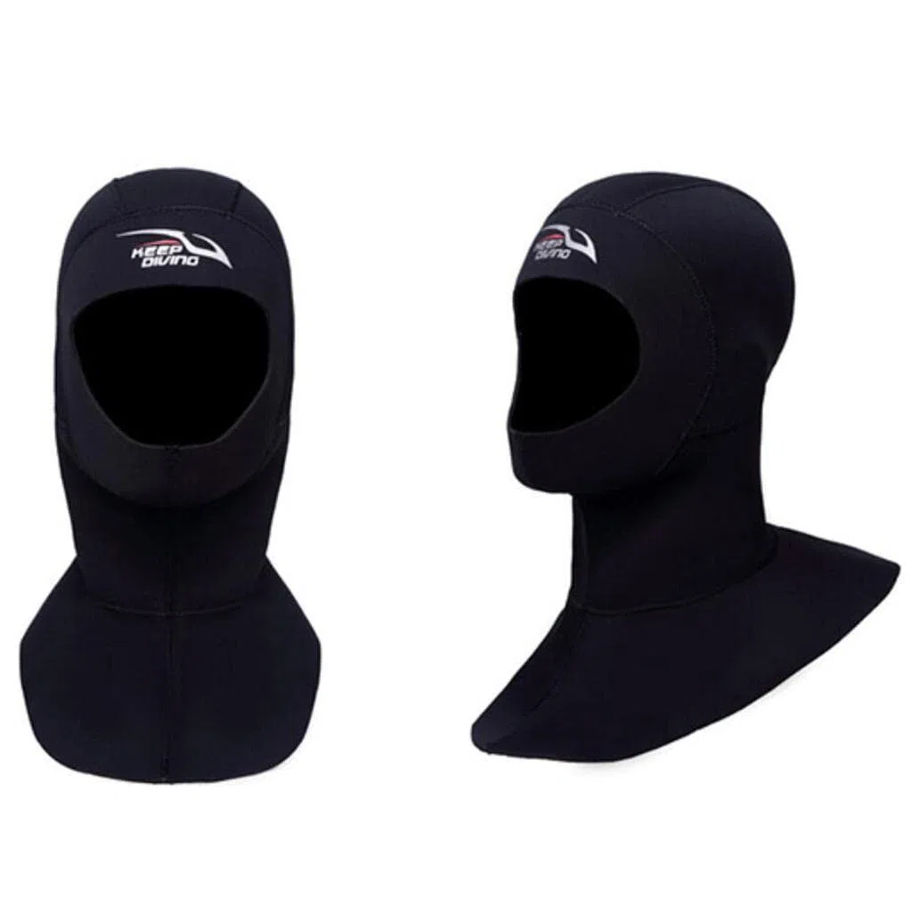 rockible Cagoule de en Néoprène de Qualité Supérieure avec Capuche à Bavette Ventilée 3 Mm pour Homme et Femme pour en, Kayak, Voile, Can, Noir L