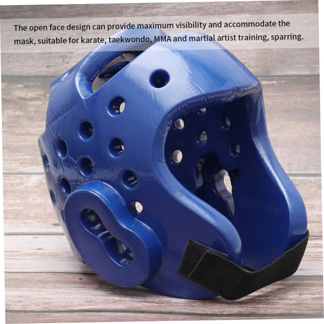 Karaté d'adultes pour Enfants, Casque Artistique Boxing Soft Casque Taekwondo Geet Heads, Combats de Protection d'entraînement - Bleu/L