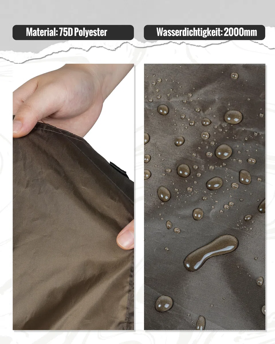 OneTigris Bâche de sol pour tente multi-usages imperméable 2000 mm avec sac de transport pour camping, randonnée et pique-nique 200 x 120 cm