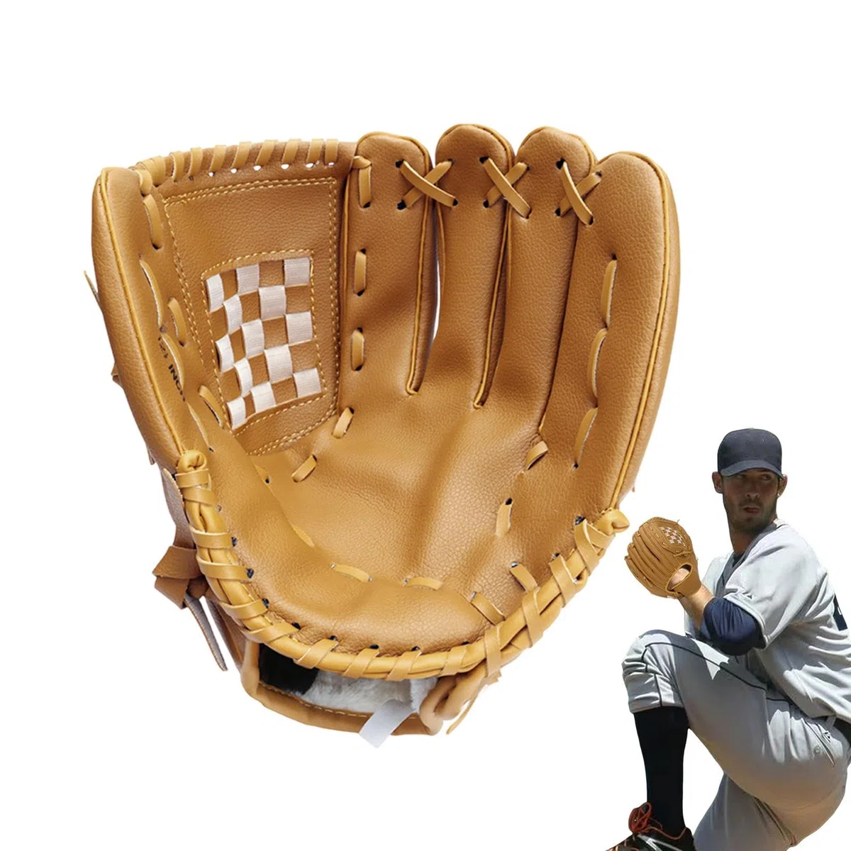 Mitaines de baseball pour adultes – Mitaines de softball – Mitaines de baseball pour gaucher – Moufles robustes pour l'entraînement des débutants