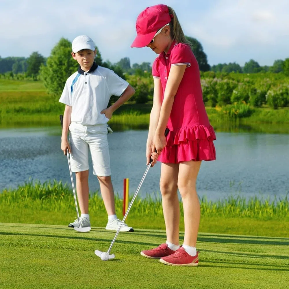 Kit De Putting De Golf, Mini Golf Indoor Set Portable Putter De Golfs Ensemble avec Balles et Sac pour Enfants Juniors Adultes