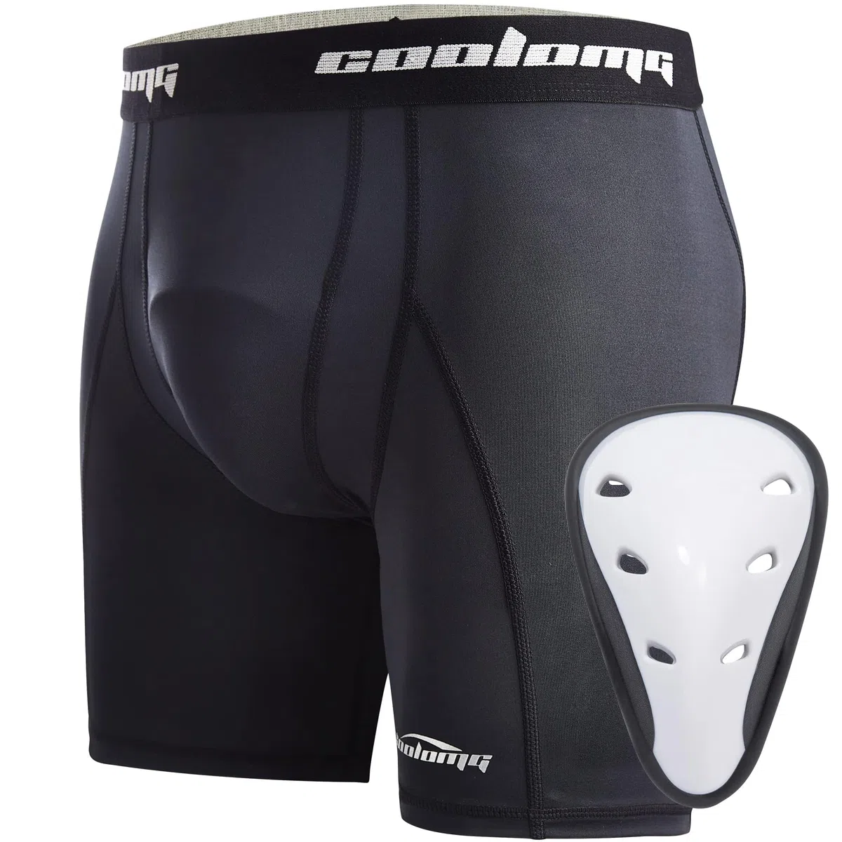 COOLOMG Coquille de Protection Support et Coquille de Protection Concu pour Faire du Sports de Combat: Boxe, Karate, Taekwondo, Krav Maga, MMA, Muay Thai, Hockey sur Glace, Football