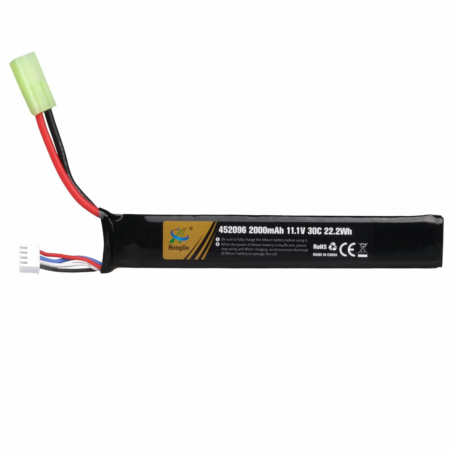 11,1 V 2000 mAh 30 C 3S Batterie LiPo Rechargeable avec Tamiya Connecteur pour Fusils Airsoft M4, M110, AK47, L85, MP5, Scar, M249, AUG, AEG, MP5K, M60, RPK, PKM