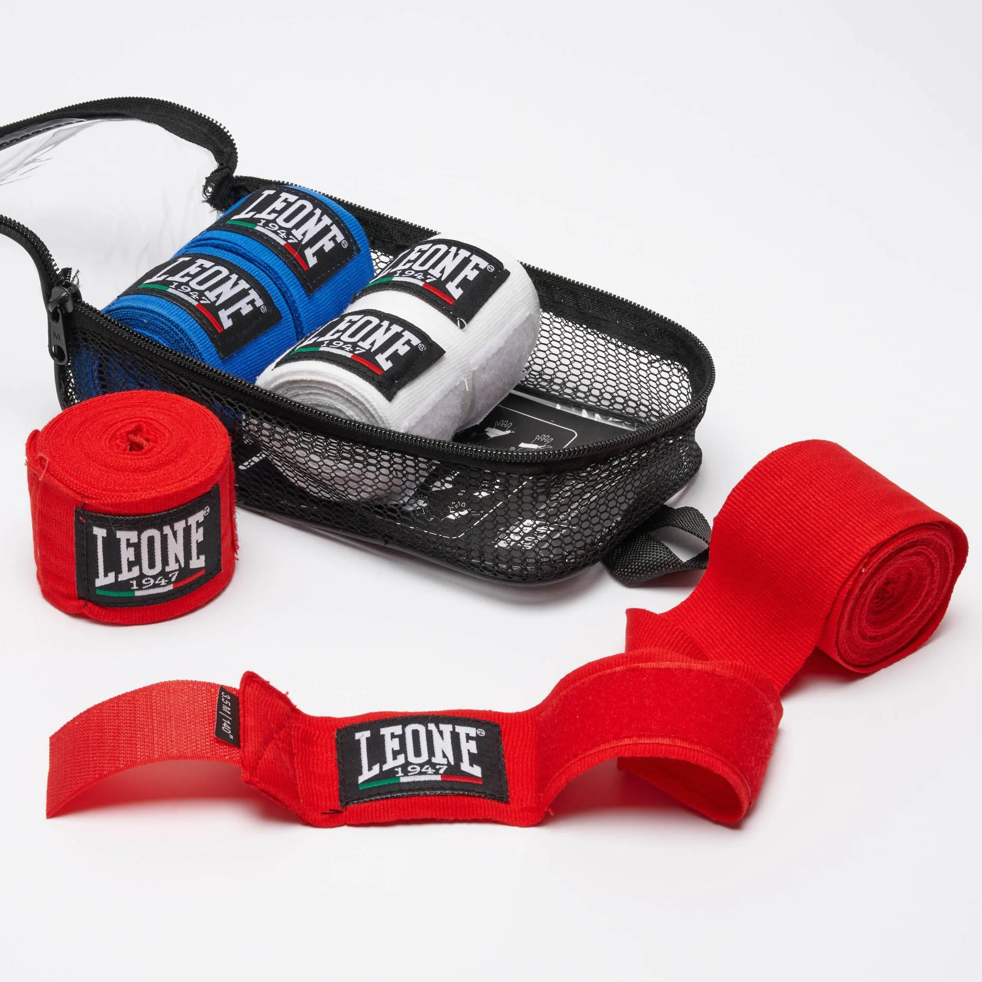 Leone 1947 AB705P.126.450 Bandes Unisex-Adult, Rouge/Blanc/Bleu, 450 cm