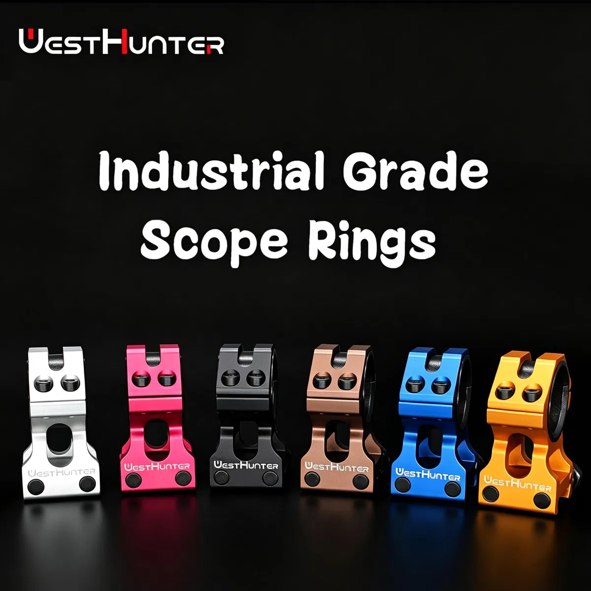WestHunter Anneaux de Lunette de Précision Industrielle pour Fusil, Montage de Lunette de Visée Picatinny Tactique 25,4 mm 30 mm en Alliage 6061 T6 | Hauteur Centrale de 36 mm / 29 mm