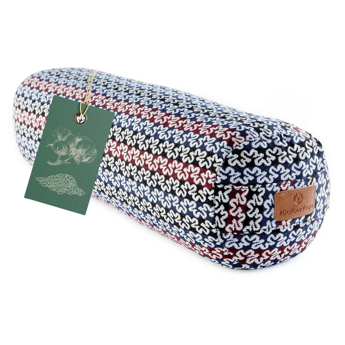 #DoYourYoga Coussin cylindrique pour yoga | 68cm x 22cm | Remplissage d'épeautre bio ou de cosses de sarrasin bio | Housse lavable | Coussin de yoga & siège de méditation | Coussin zafu pour yin yoga