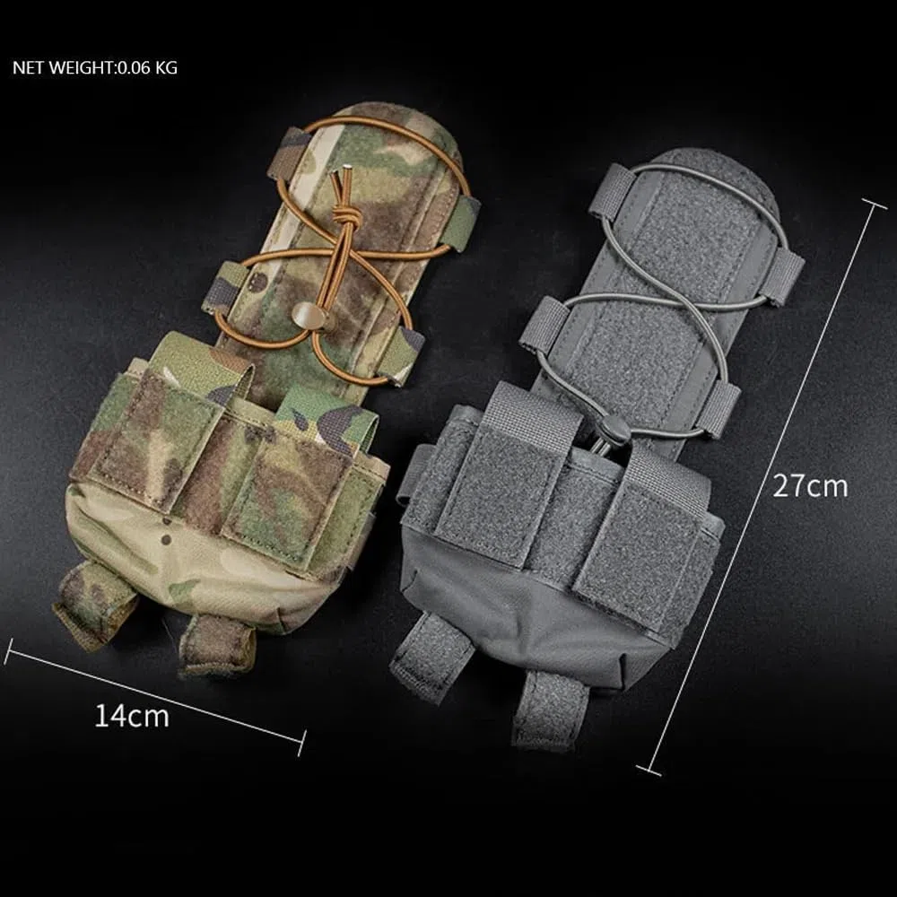 Peminkoo Pochette de Batterie pour Casque Tactique MK2 - Pack de contrepoids pour Casque d'airsoft - Accessoire de Suspension arrière