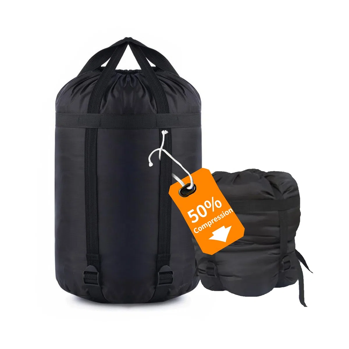 OUKENS Sac de Compression, 2 pièces Oxford Tissu en Plein Air Camping Sac de Couchage Imperméable Voyage Adulte Compression Sac de Rangement pour Vêtements Camping Voyage Randonnée