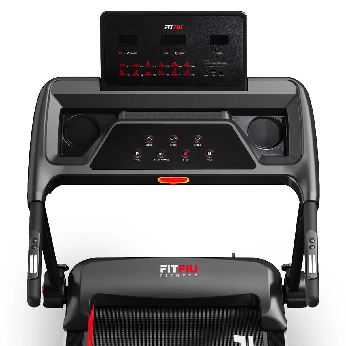 Tapis de Course Pliable avec Inclinaison 9% FITFIU Fitness 4 en 1 Vitesse Réglable 14 km/h avec Affichage LCD Connectivité APP et Fréquence Cardiaque 360º Tablet Holder Walking Pad Compact MC-160