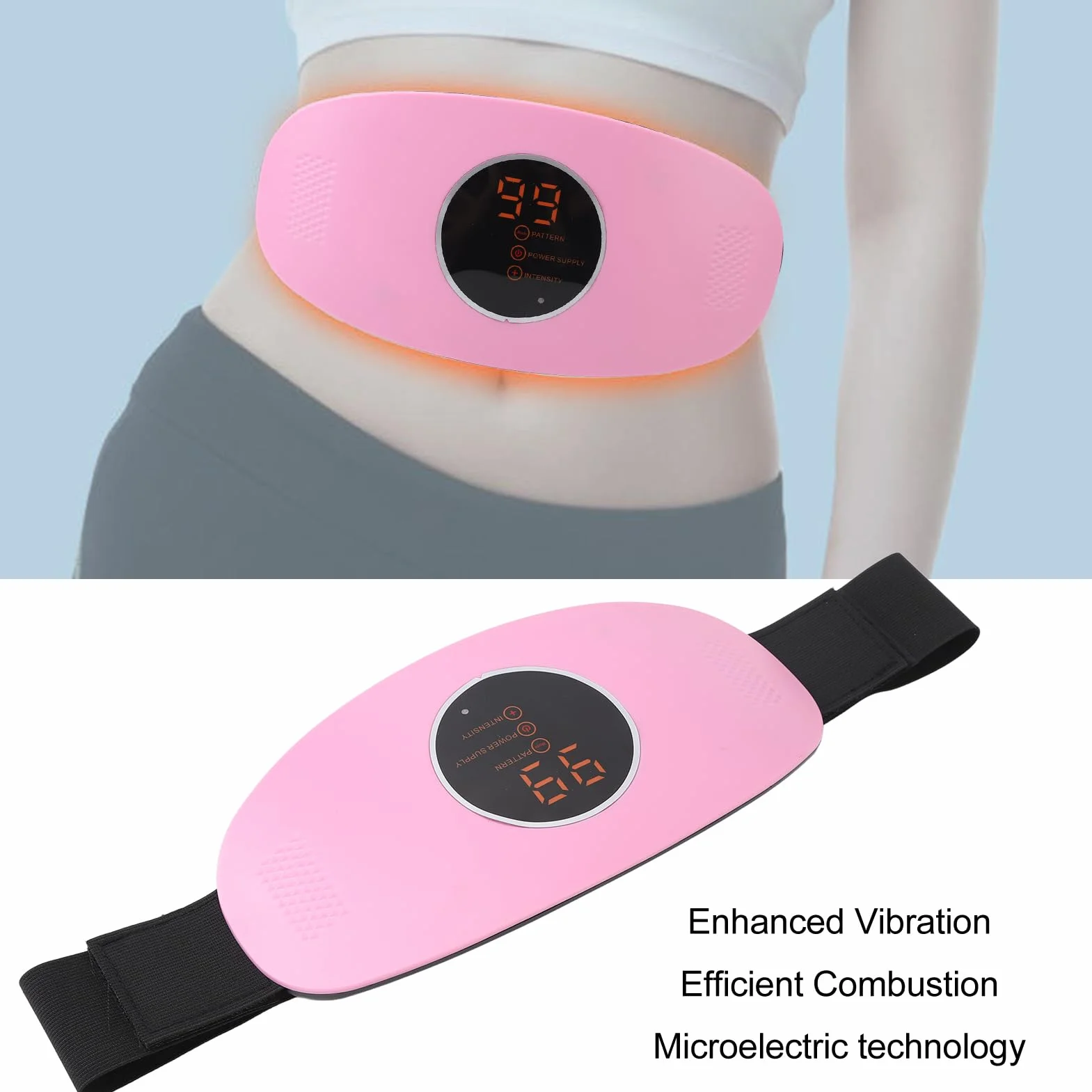 Ceinture Amincissante De Massage, Machine électrique Sans Fil Pour Brûler les Graisses, Ceinture Amincissante électrique Rechargeable Pour Améliorer le Flux Sanguin, Machine De Massage Abdominale Pour