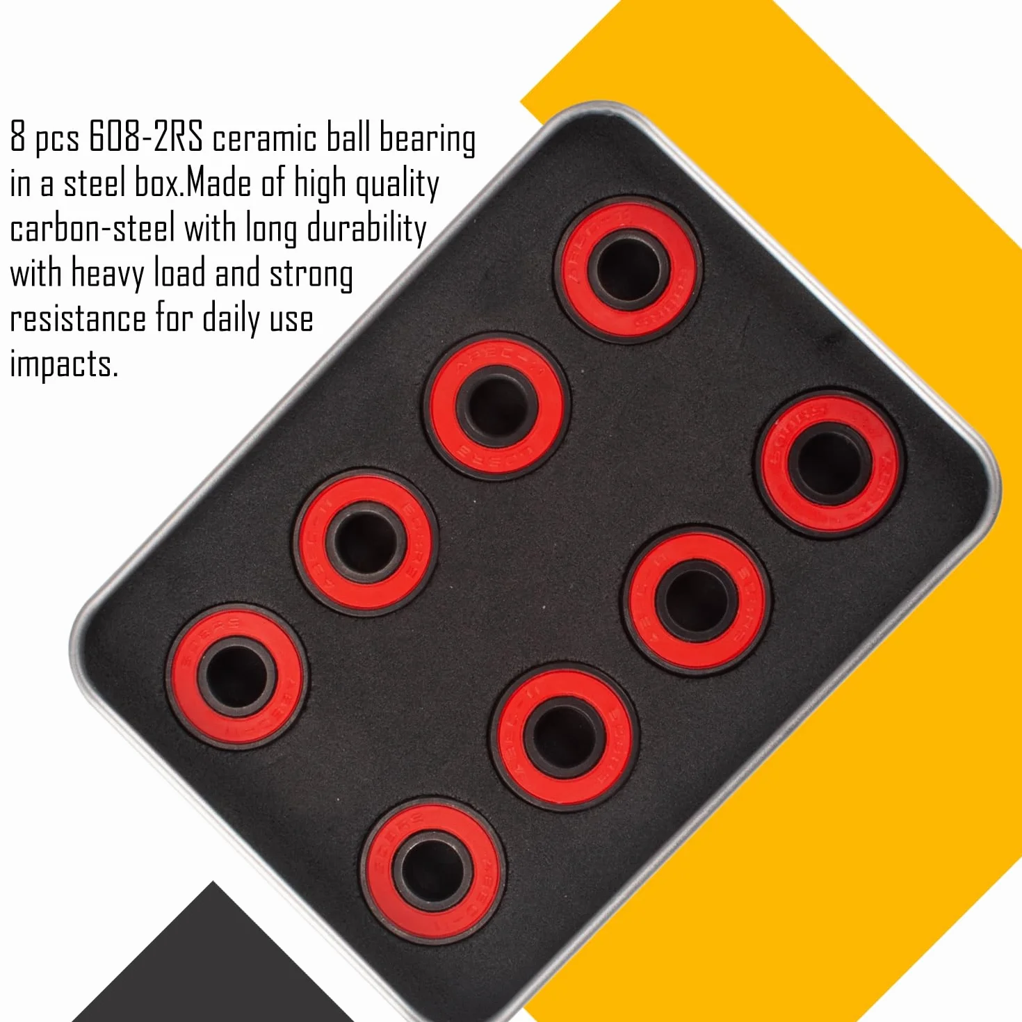 Senston Roulements à Billes ABEC 11, 8 Pièces Roulements pour Planches à roulettes, Scooters