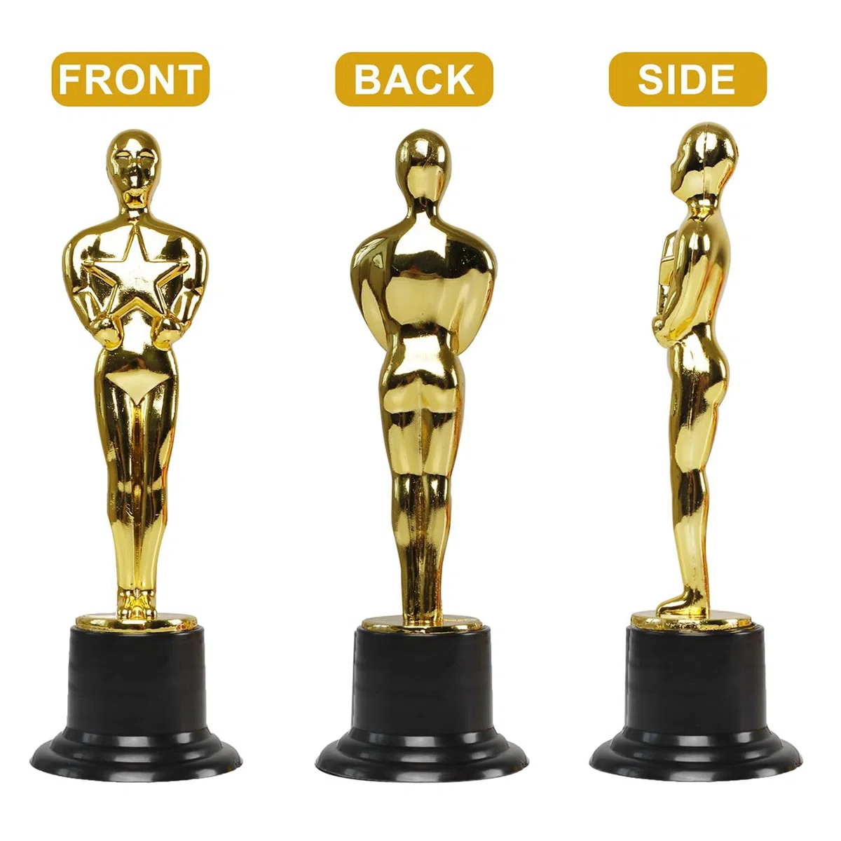 SweetSerenade Lot de 72 Statuettes de Trophées en Plastique Award pour Les Faveurs de Fête, Récompense Scolaire, Prix de, Prix de Fête