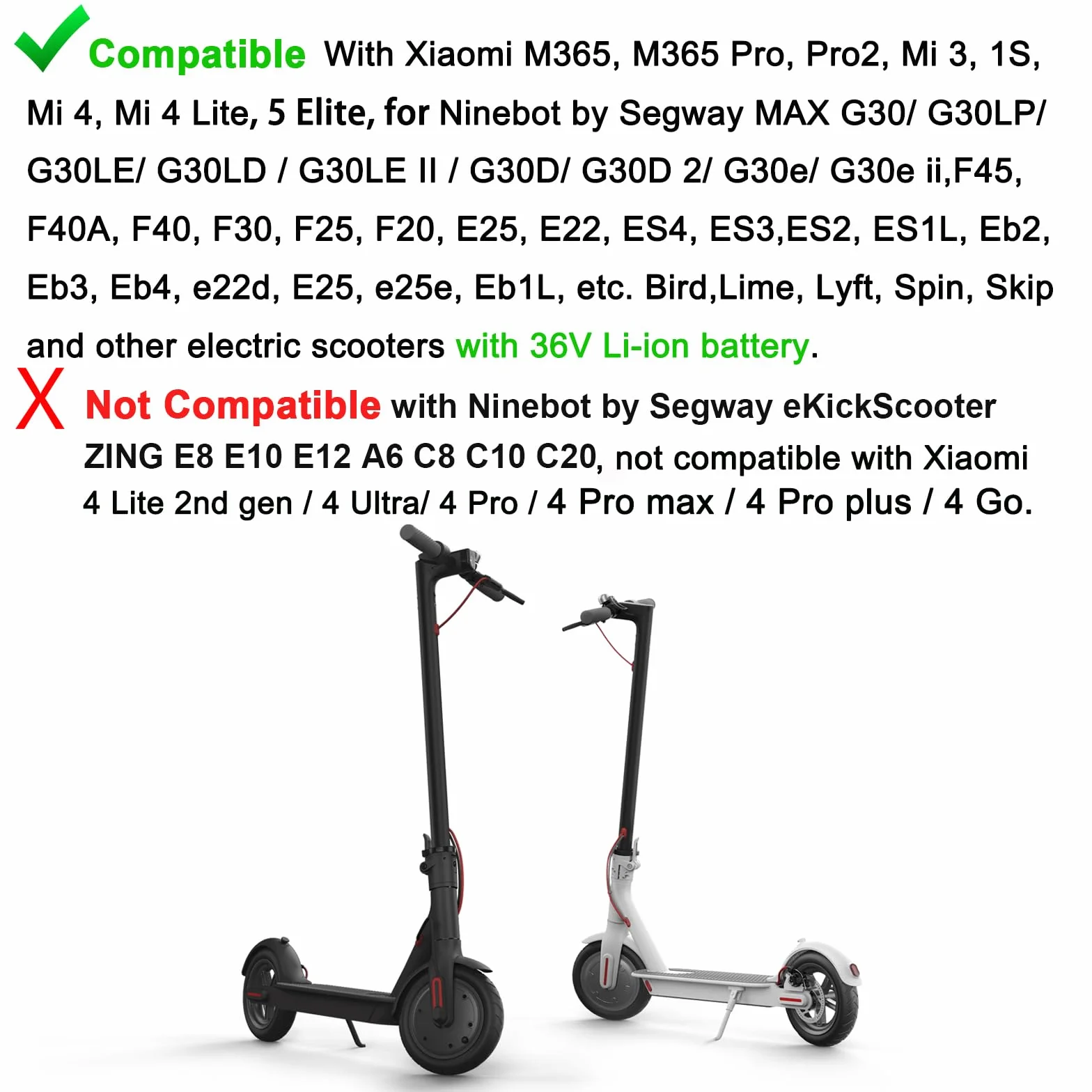 42V 2A Chargeur Trottinette Electrique pour Xiaomi M365, Pro, Pro 2, 3, 4, 5 Elite,1s, Chargeur Trottinette pour Ninebot Max G30 ES1 ES2 ES4 ES3 E22E E25E E45E, Chargeurs pour Batterie au Lithium 36V