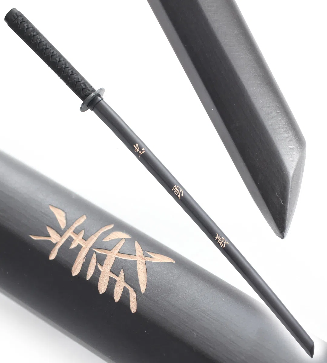 Bokken Noir Black Edition Bokken Kendo Entrainement Arts Martiaux Baton Epee Bois