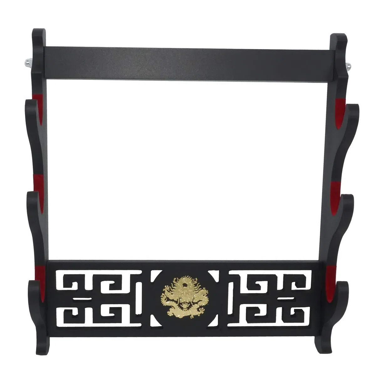 Porte-éPéE Montage Mural Velours Rembourré Katana Stand Samurai Porte-éPéE PréSentoir Style Dragon-3-Tier