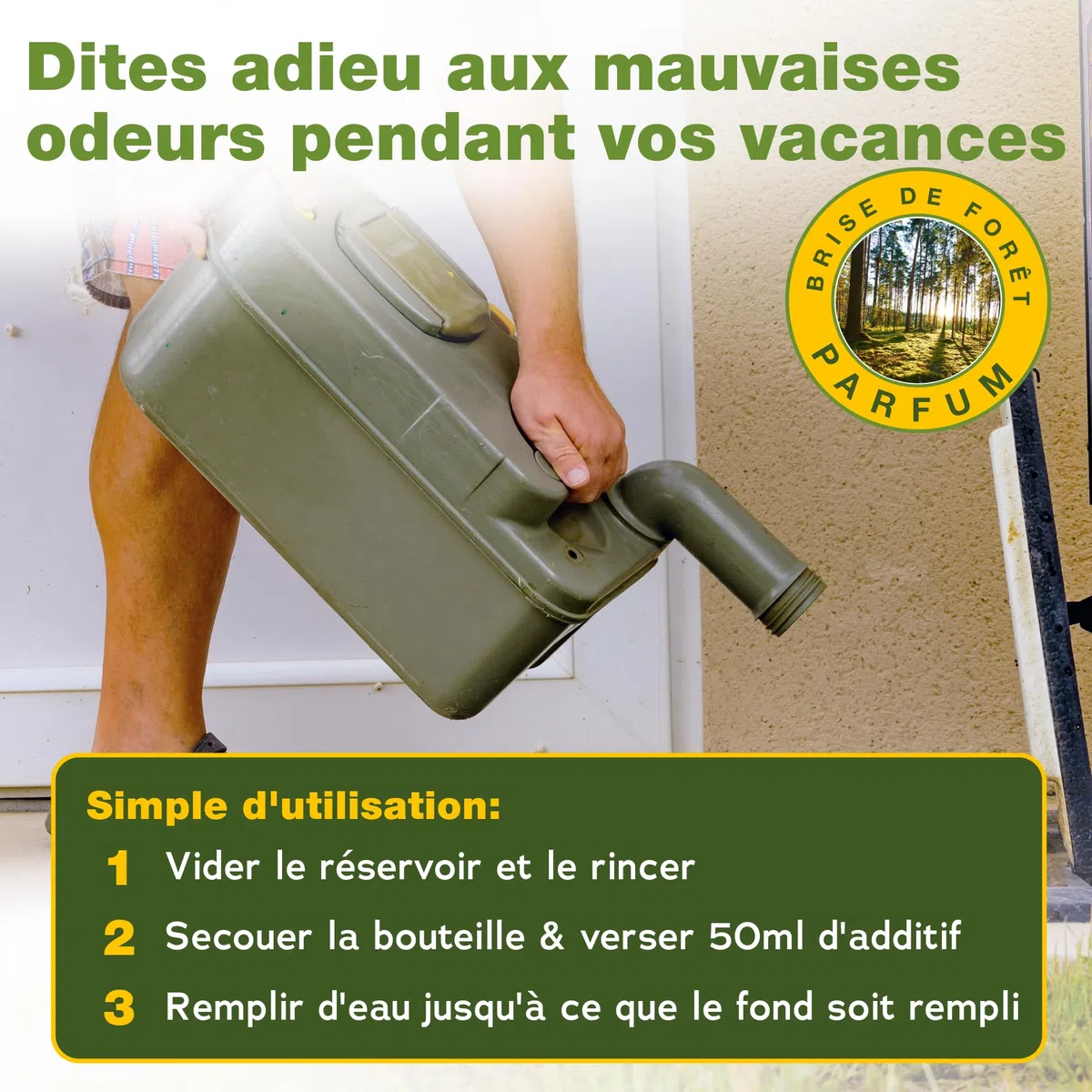Bio-Chem - Liquide sanitaire Nouvelle Formule avec microorganismes pour Toilette Chimique Caravane - Additif sanitaire concentré pour Toilette Portable de Camping - Verre doseur Inclus