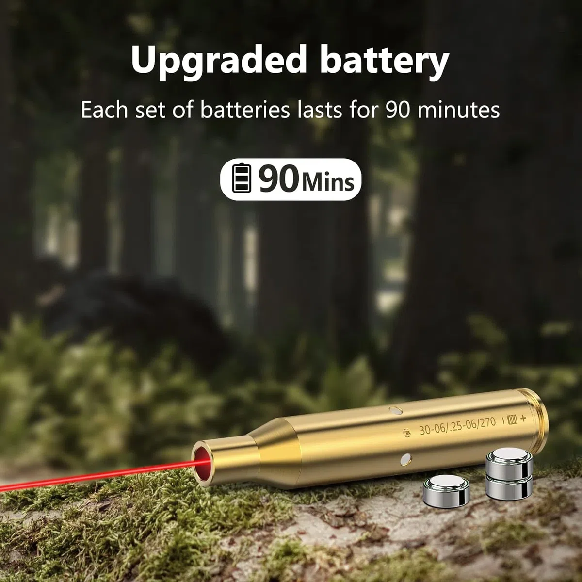 KinZon Viseur Laser pour Fusil | Compatible Calibres 30-06, 25-06, .270 | Point Rouge Haute Précision avec Batterie | Montage Rapide | Idéal Chasse, Tir Sportif & Tactique