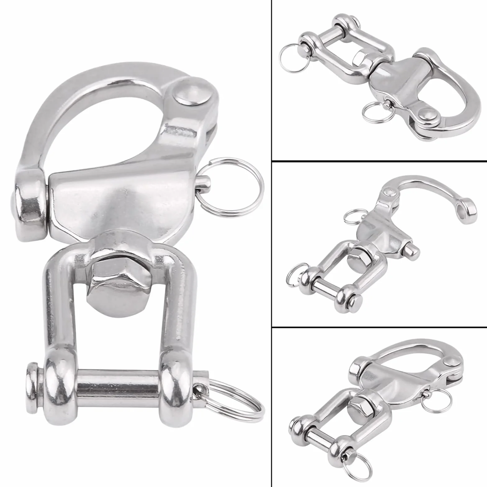Mousqueton Pivotant à Mors en Acier Inoxydable 316 Drisse de Voilier(128mm) mousqueton d attelage+mousqueton d attelage mousqueton d attelage mousqueton d attelage mousqueton d attelage mousqueton d