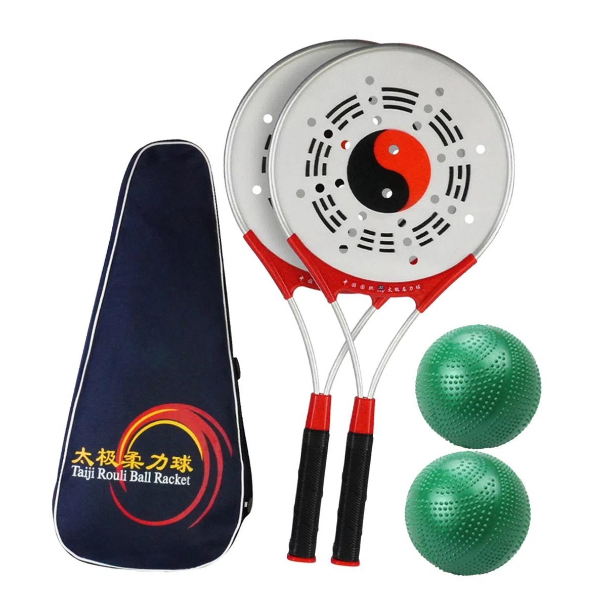 Oshhni Tai Racket Ball Set Taiji Rouli Ball Racket for Elderly Exercise Sports Wushu, Ensemble F