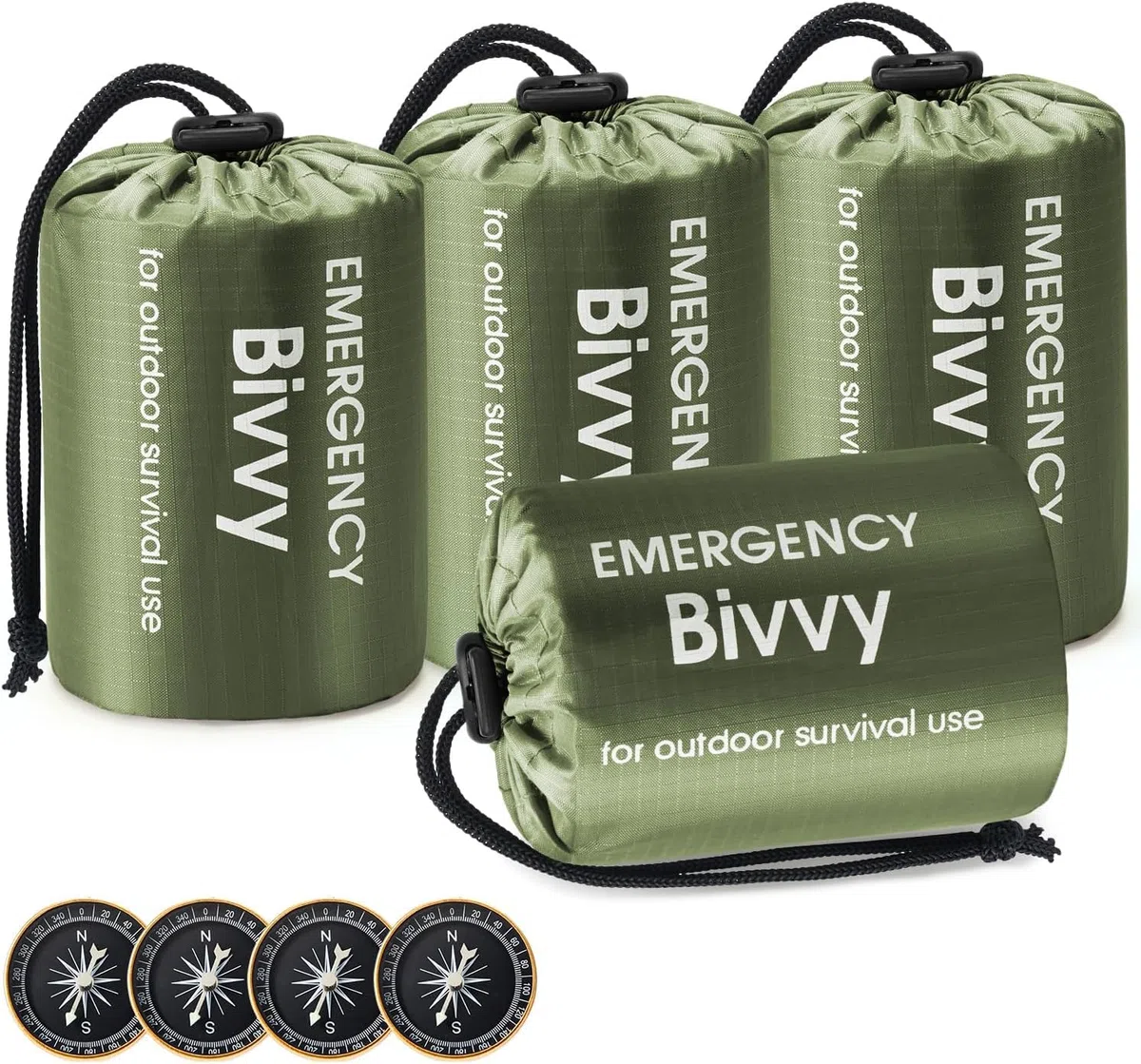 Esky Couverture de Survie Sacs de Survie Thermiques Portables Sacs de Couverture abri de Survie légers et imperméables avec Boussole pour Le Camping la randonnée