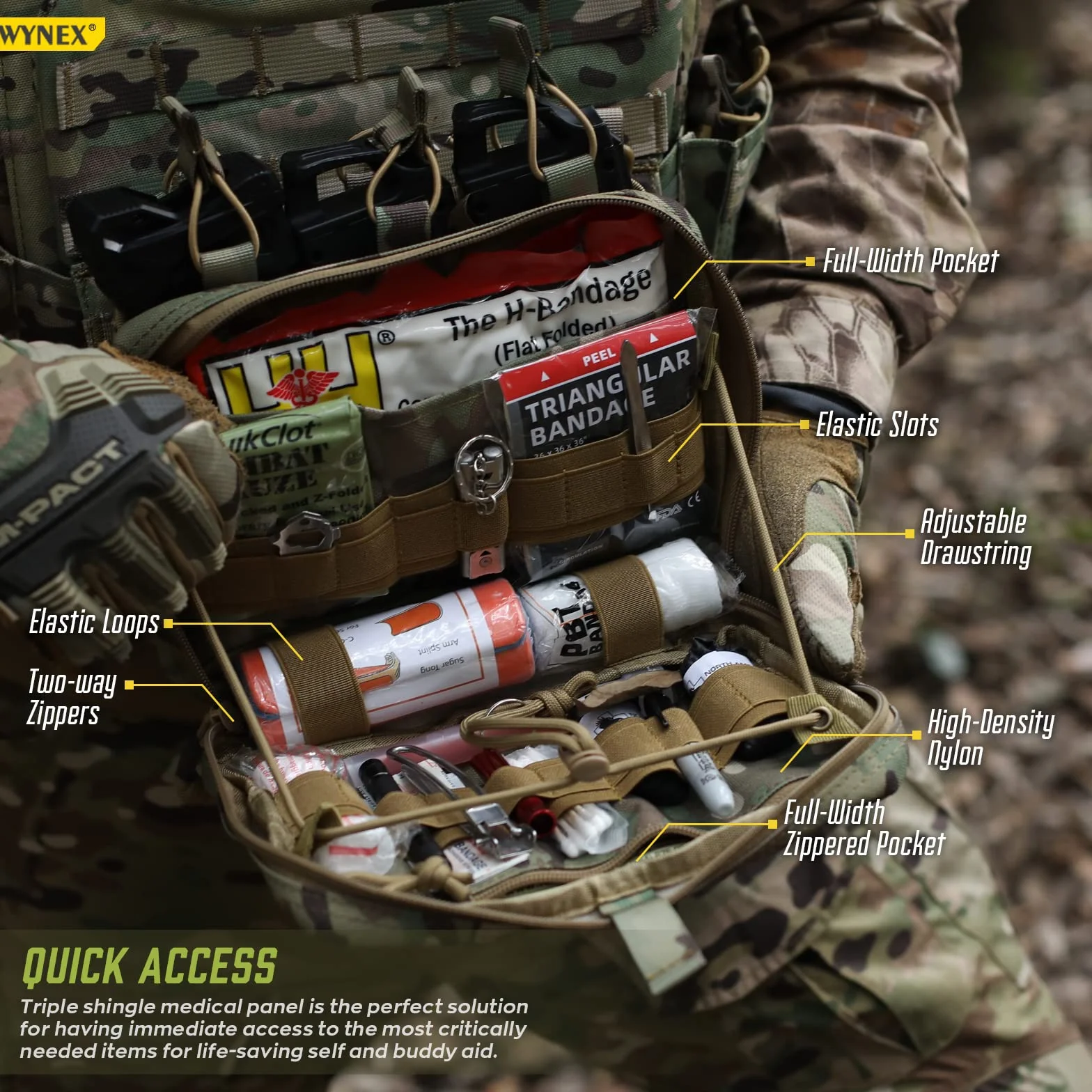 Wynex Pochette Tactique Porte Chargeur 5.56 Poche Molle Scratch Pochette Rangement pour Chargeur Militaire Sac à Outil Tactique Poche de Delestage AVCE Porte-Chargeur Triple pour HK416 M4 M16