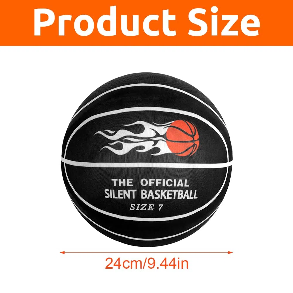 Silent Basketball, Basket-Ball Silencieux, Ballon Basket Silencieux Taille 7, Ballon Basket Mousse Interieur, Ballon en Mousse Haute Densité Non Revêtue, pour L'entraînement en Salle