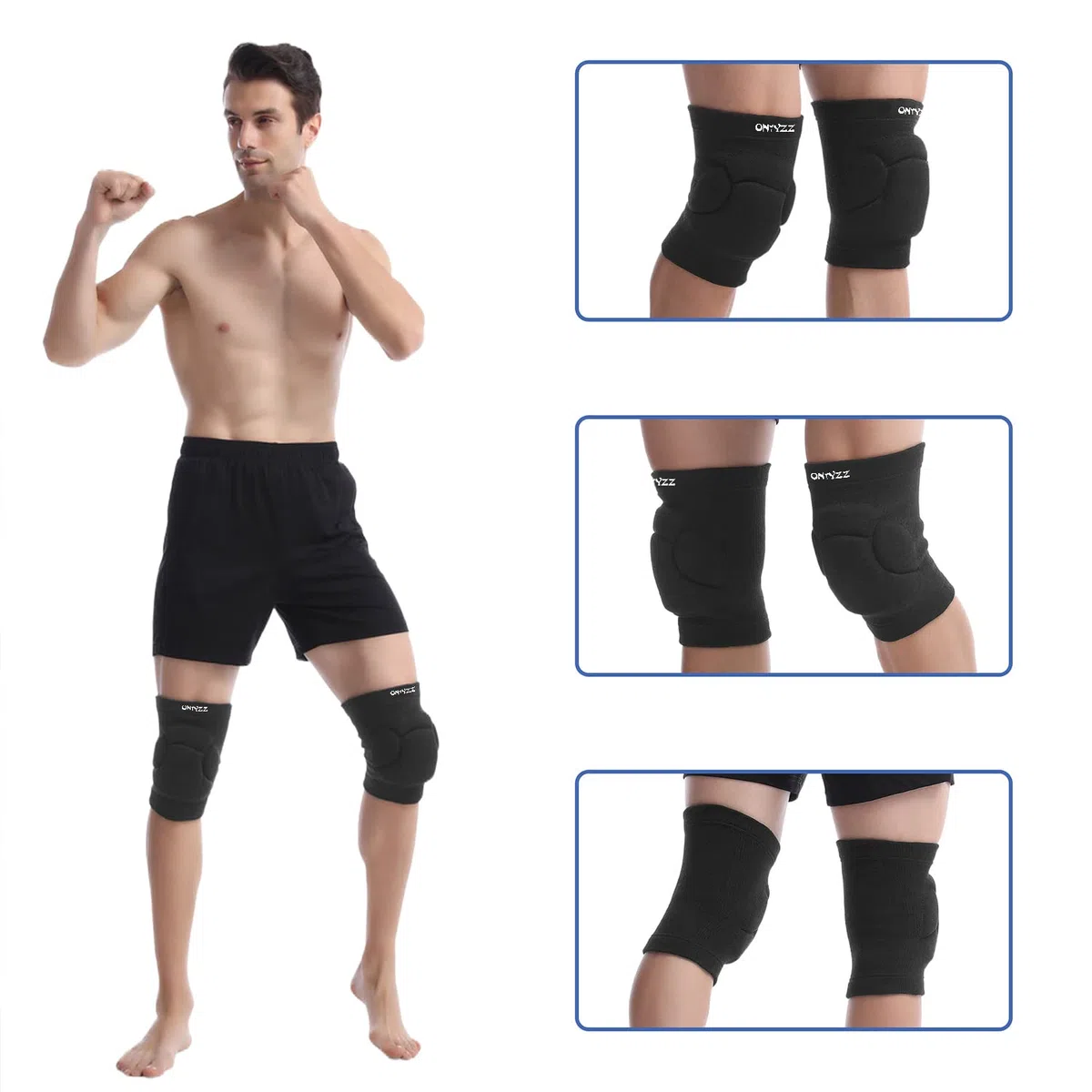 ONTYZZ Genouillère Volley Adulte Protege Genoux Adolescents Protection Genou Doux Genouillere Danse Haute Elasticité Epaississement Genouilleres Sport pour Handball VTT Yoga Basketball Genouillère XL