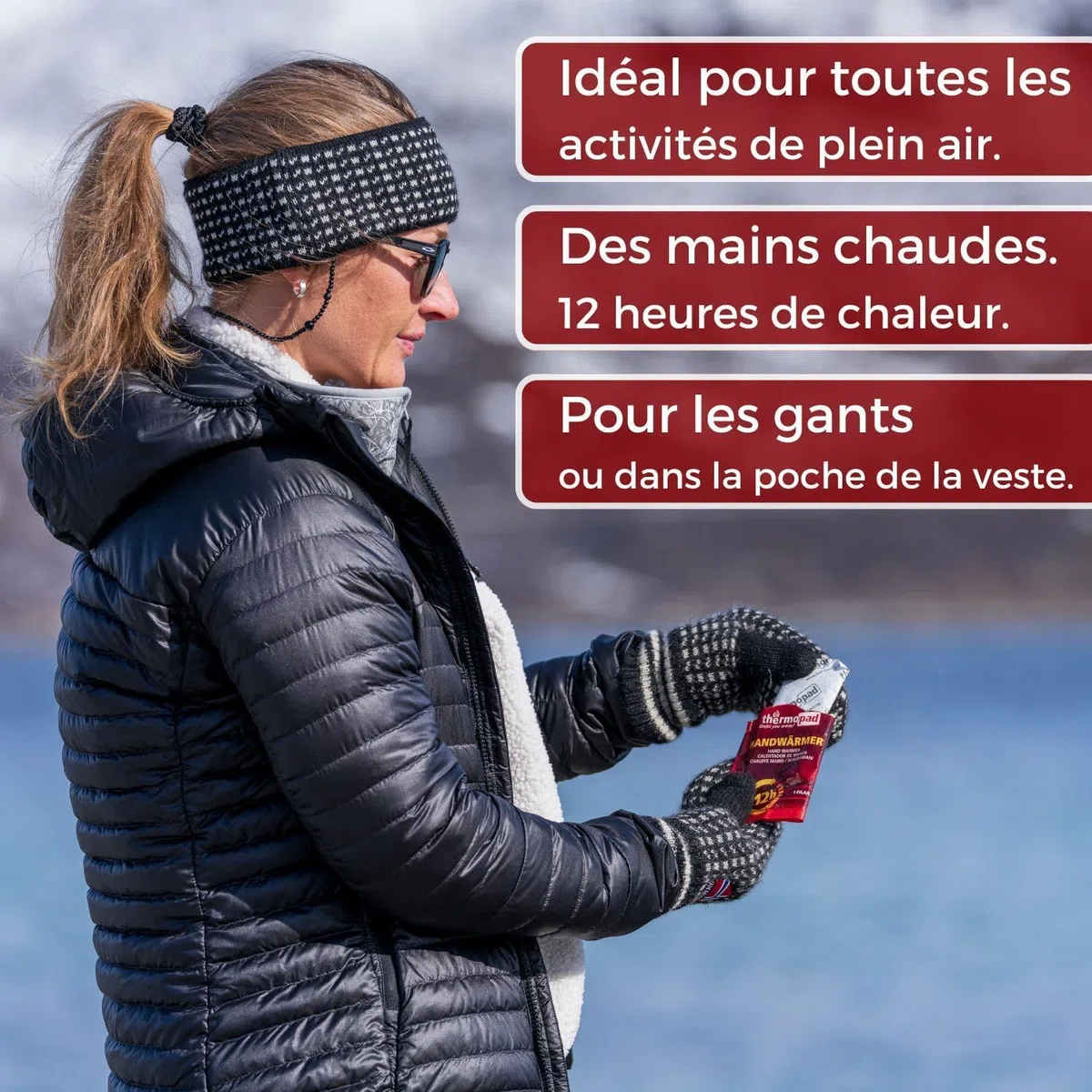 THERMOPAD Chauffe-Mains – L'ORIGINAL : 20 Paires de chaufferettes pour jusqu'à 12 Heures de Chaleur dans Les Gants ou dans la Poche - activé par l'air - Utilisation immédiate