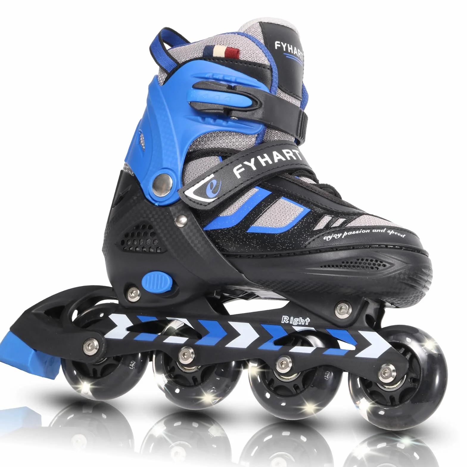 Rollers en Ligne pour Enfants Garçon| Patins à roulettes Réglables Jusqu'à 4 Tailles Roller Enfant Garçon Fille | Idéal pour Les Loisirs, Le Sport