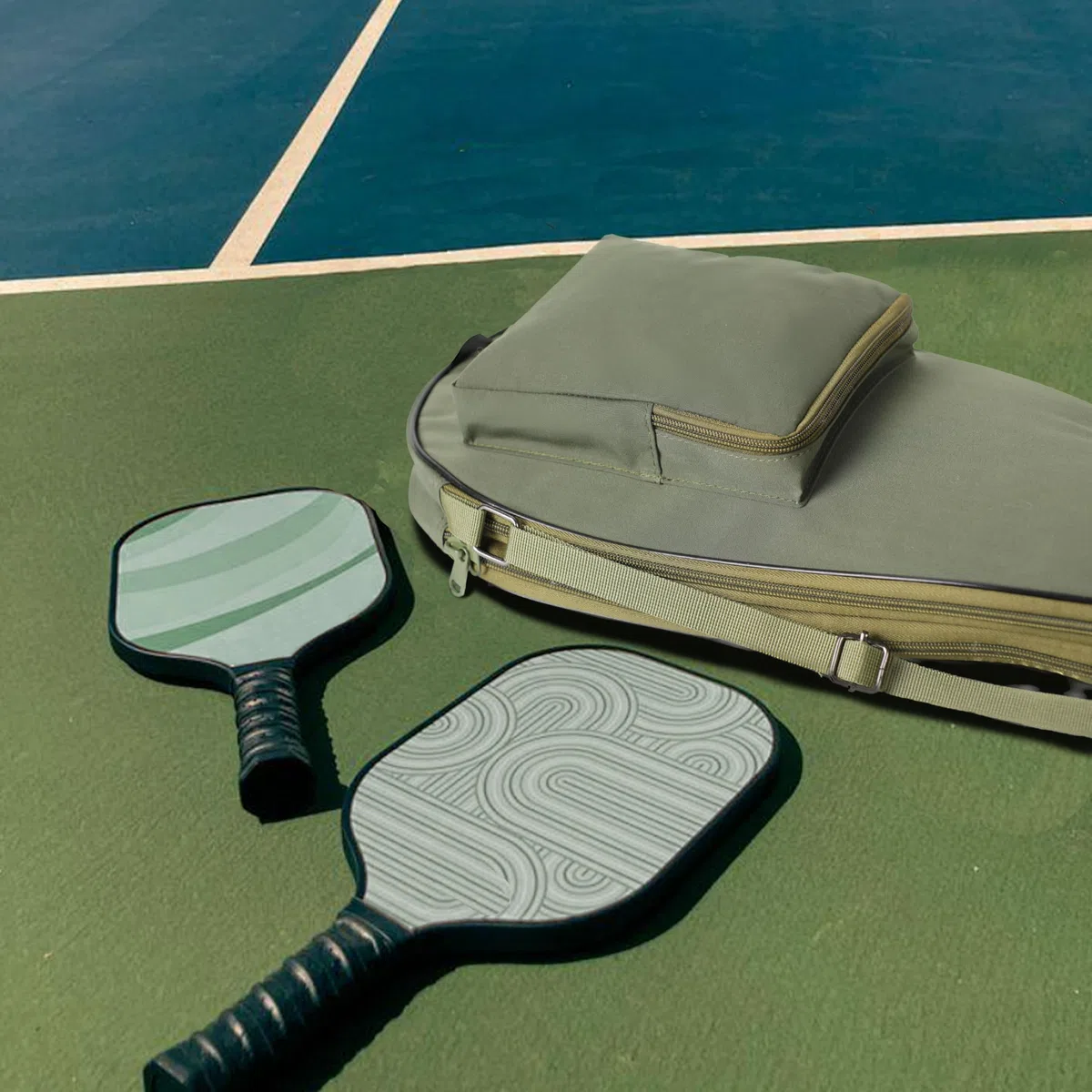 Alephnull Housse de protection rembourrée pour 2 raquettes de squash avec poche zippée