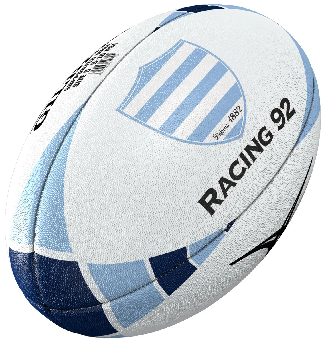 Gilbert Ballon de Rugby Racing 92 - Collection Officielle Taille 5