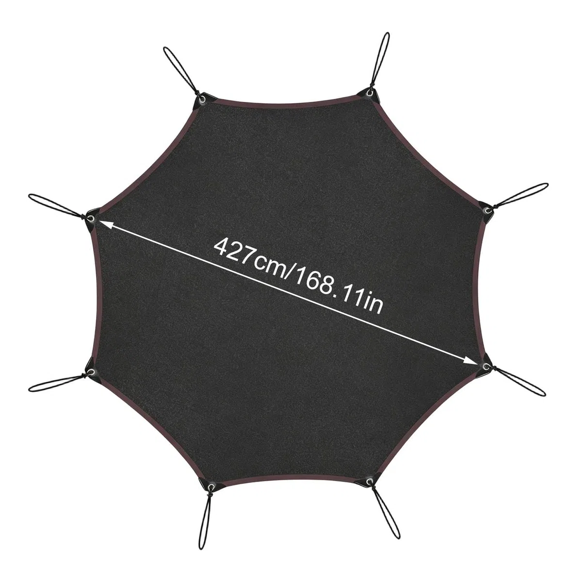 Générique Housse D'ombrage de Trampoline Ø 305 366 427 cm Toit Pare-S-oleil pour Trampoline 8 Barres, Anti-UV, imperméable & Anti-poussière Accessoires Trampolin, Facile à Installer