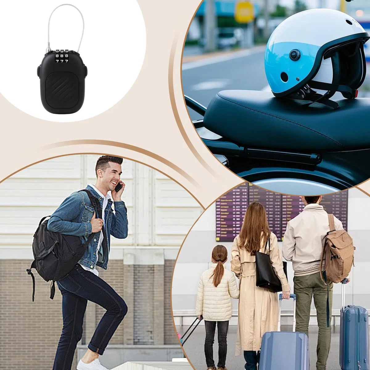 du de bagages tournants - Lock de protection du sac à dos de de passe, combinaison de ski pré-blocker | Solution de sécurité extérieure de de voyage compact, dispos