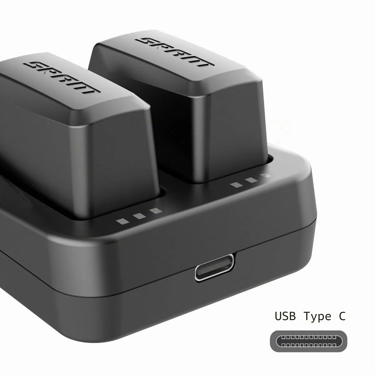 Chargeur à Double Port pour Batterie SRAM AXS/eTap Red Force Rival GX Eagle, Les Deux Batteries Peuvent être Rapidement chargées en même Temps, l’unité est livrée avec USB C.
