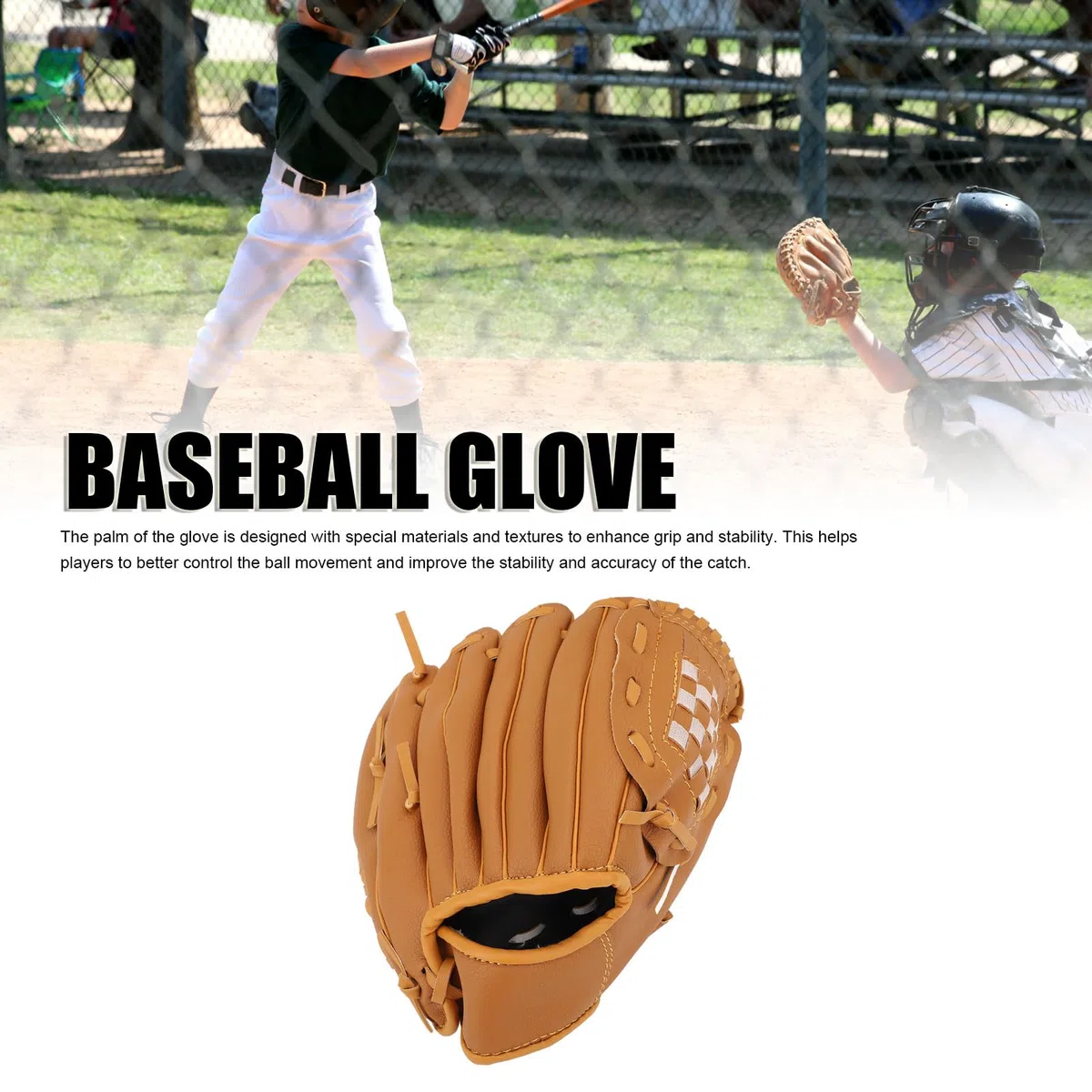 de Baseball Pro Series avec Poche Centrale en Cuir PU pour Les Amateurs de Baseball