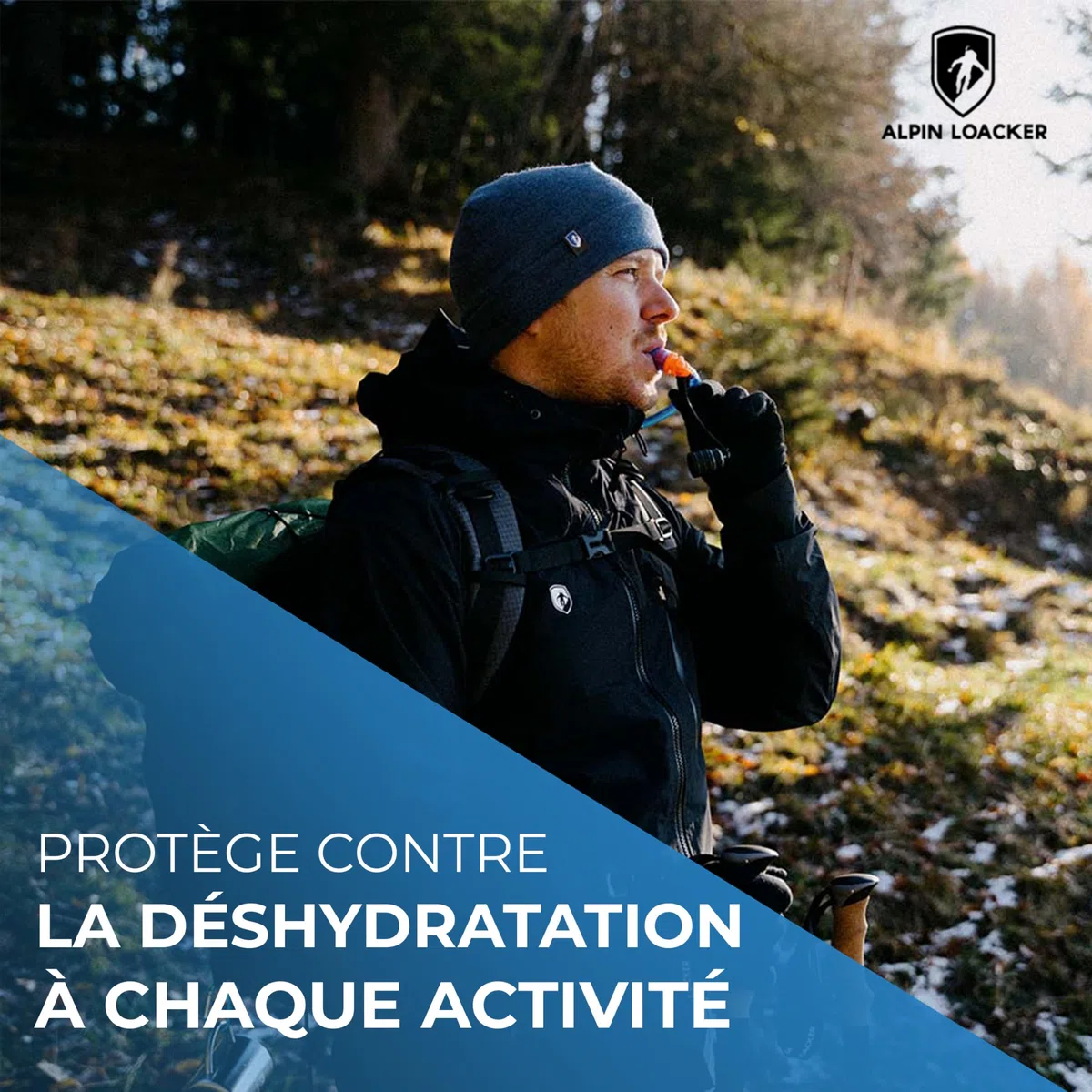ALPIN LOACKER Poche d'hydratation d'extérieur avec Tuyau pour Le Sport et l'extérieur I Super légère I pour la randonnée sans BPA