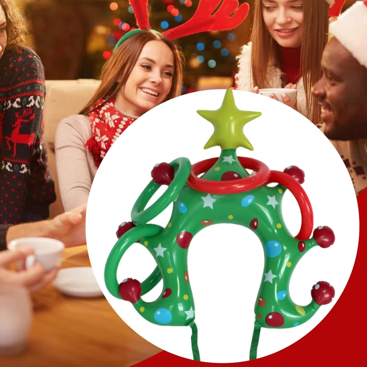 Jeu De Lancer D’Anneaux – Sapin De Noël | Jeu De Lancer pour Fête, Accessoires De Fête De Noël pour & Adultes – Jeџ en Intérieur & Extérieur