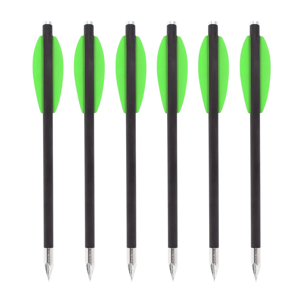 NIKA ARCHERY 12 pièces 6,3 "flèches d'arbalète pour Pistolet en Carbone, en flèches de Chasse pour Cible de précision d'arbalète de Pistolet de 50 à 80 LB, Exercices de tir et Petite Chasse