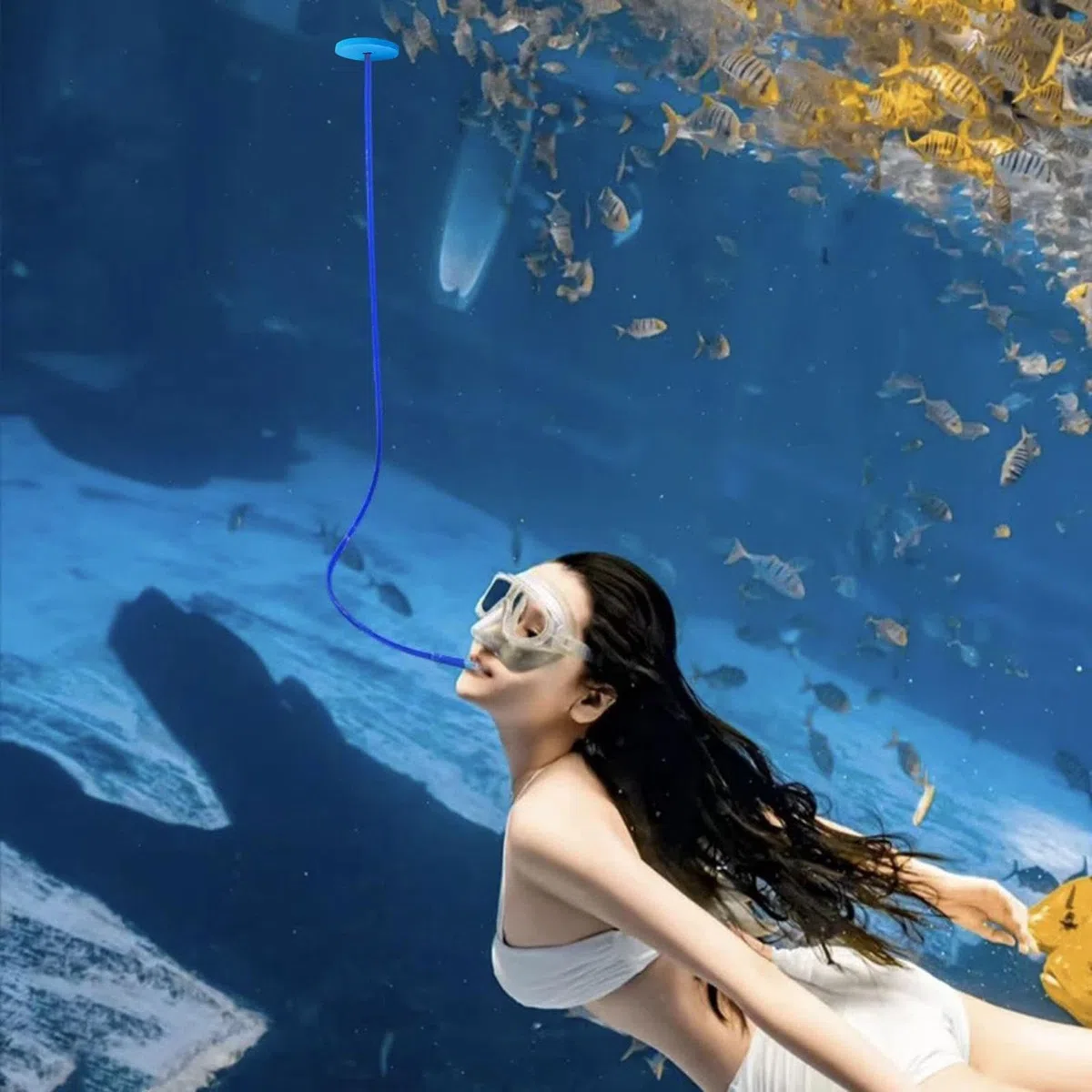 Tube de respiration pour Plongée - Tuba à séchage complet prolongé pour une utilisation sous l'eau | Pour la plongée, l'apnée, les sports nautiques et l'exercice, les femmes, les jeunes et