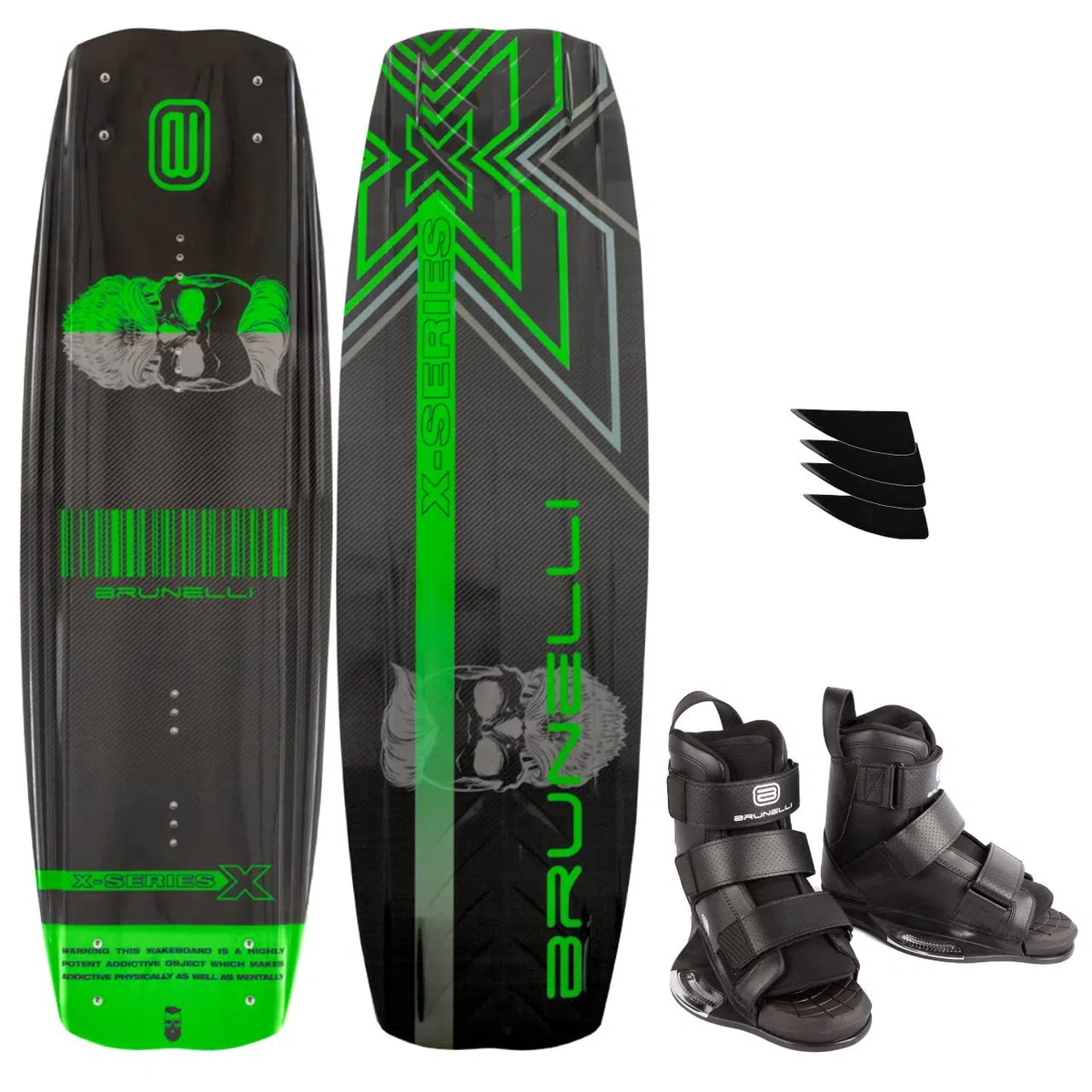 Brunelli Wakeboard Kit wakeboard en carbone 138 cm