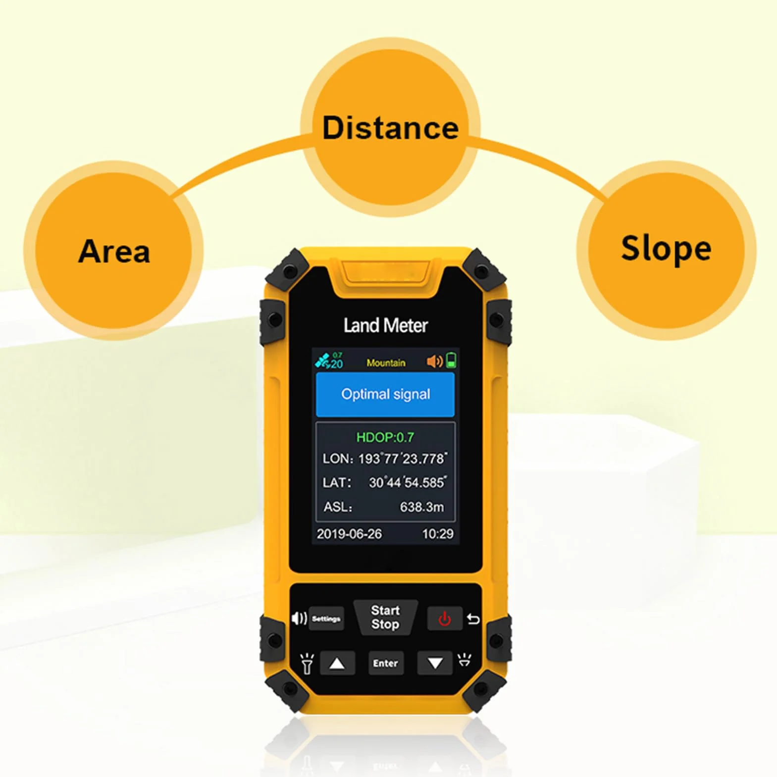 GPS Randonnée Étanche – 2.4 Pouces, Guidage Vocal, Mesure Surface/Distance/Pente, Extérieur Robust