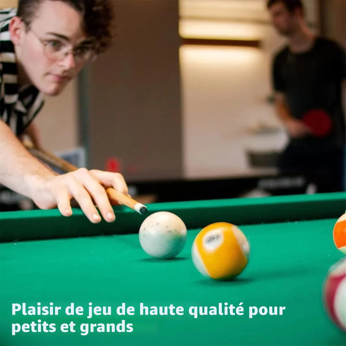 Lot de 2 queues de Billard Courtes de 90 cm, idéales pour Les espaces restreints et Les Adolescents, 2 pièces de 90 cm